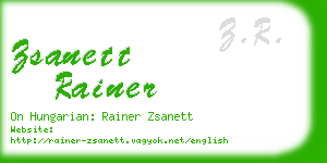 zsanett rainer business card